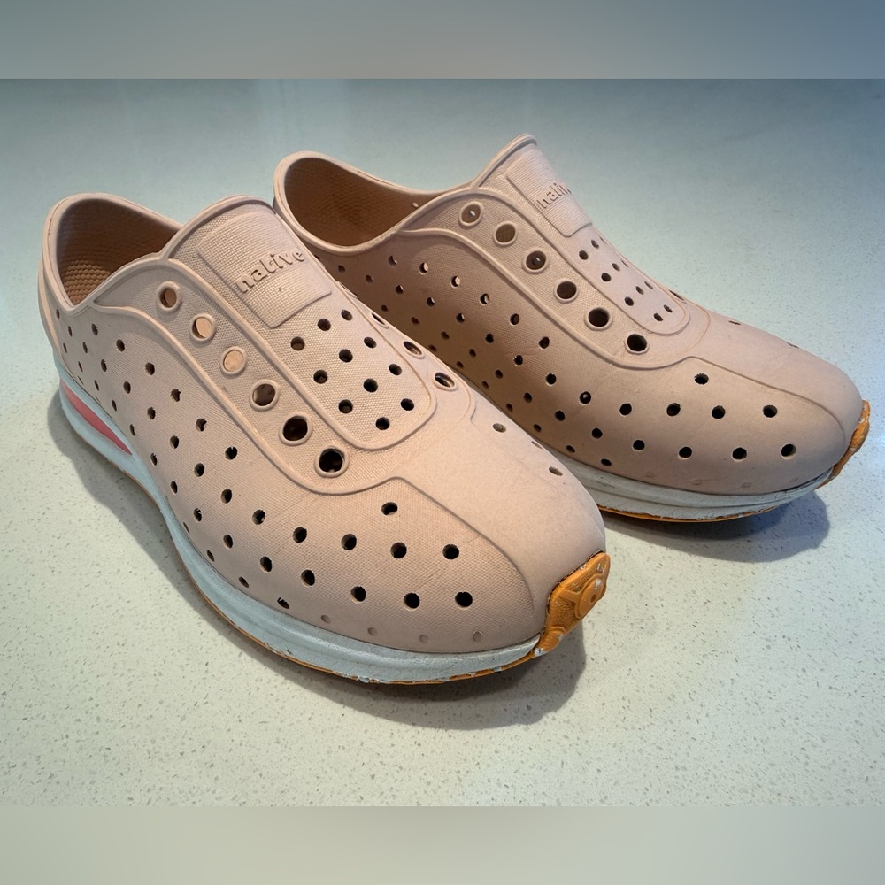 Native Kids Tan Perforated Sneakers